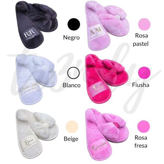 Pantuflas Velvet Moño - Felpa