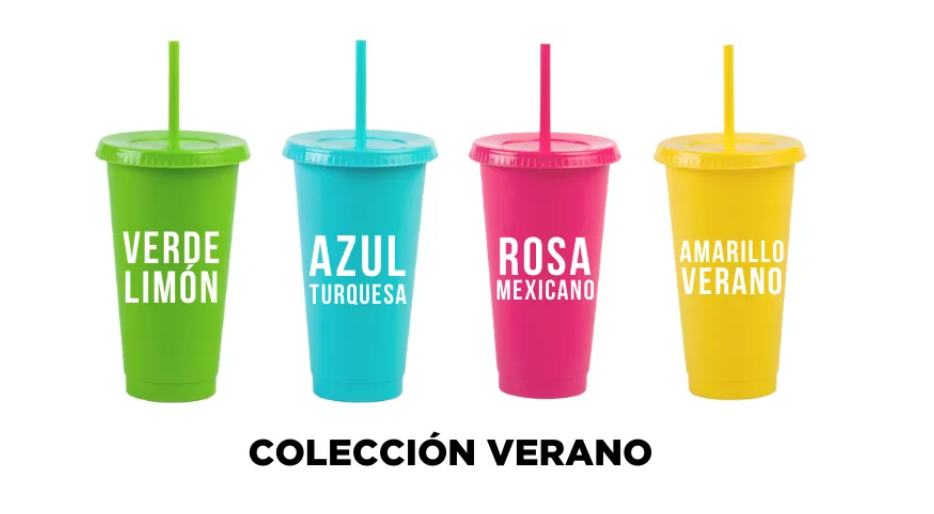 Vasos de invitados 24oz popote + vasos de los novios para 100 invitados