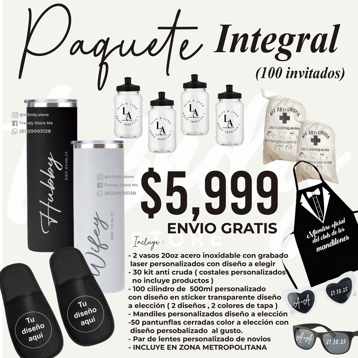 Paquete Integral para Eventos – 100 Invitados