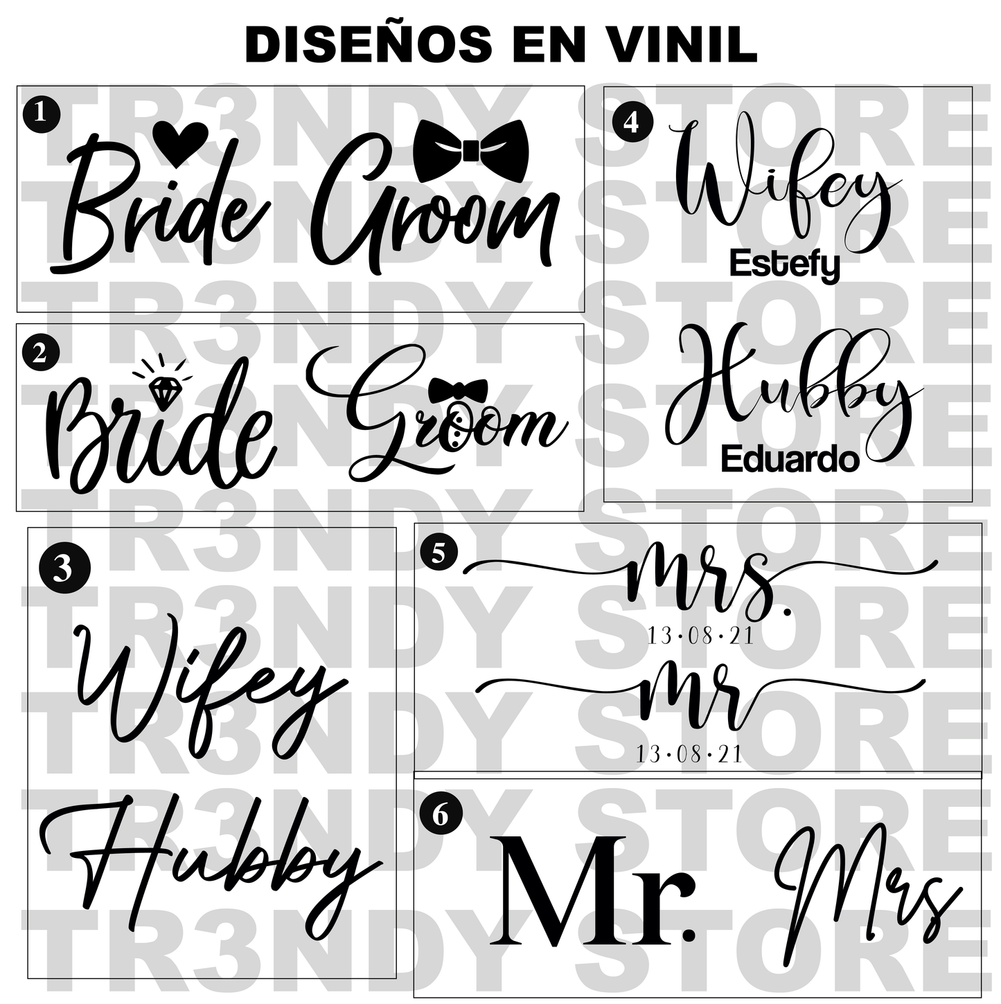 Paquete de boda 50 invitados | Skinny PET + vasos de novios Skinny 20oz acrilico
