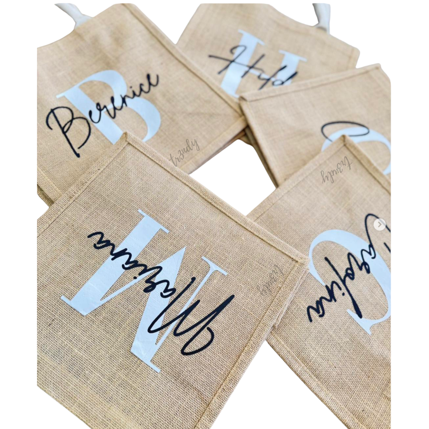 Bolsa despedida yute - Inicial + nombre