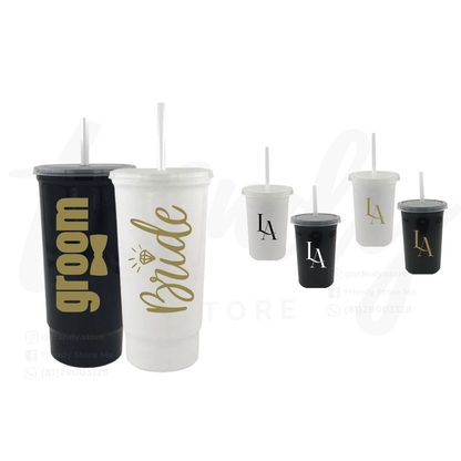 Paquete de boda 100 invitados + vasos de novios Bachelord