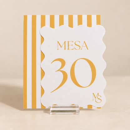 ✨ Número de Mesa Personalizado con Base Acrílica