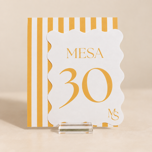 ✨ Número de Mesa Personalizado con Base Acrílica