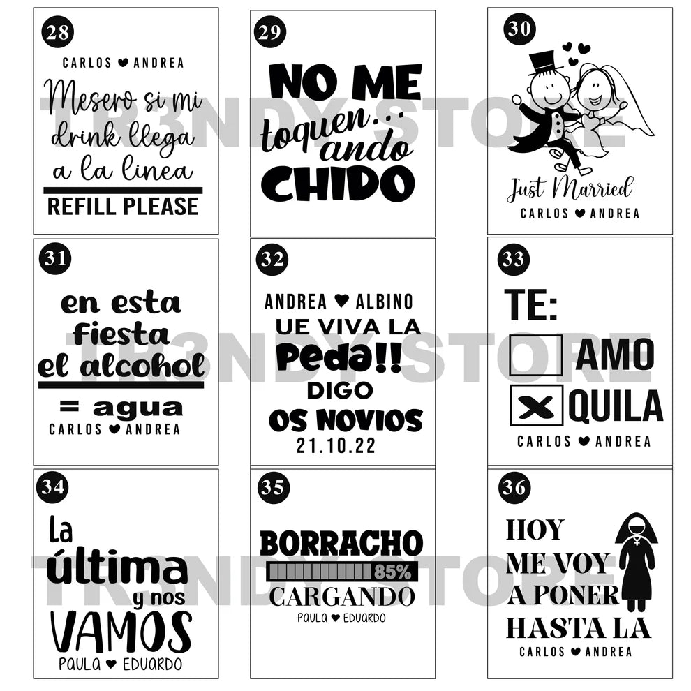 Paquete Integral para Boda | 100 Invitados · Vaso Drinking + Pantunflas
