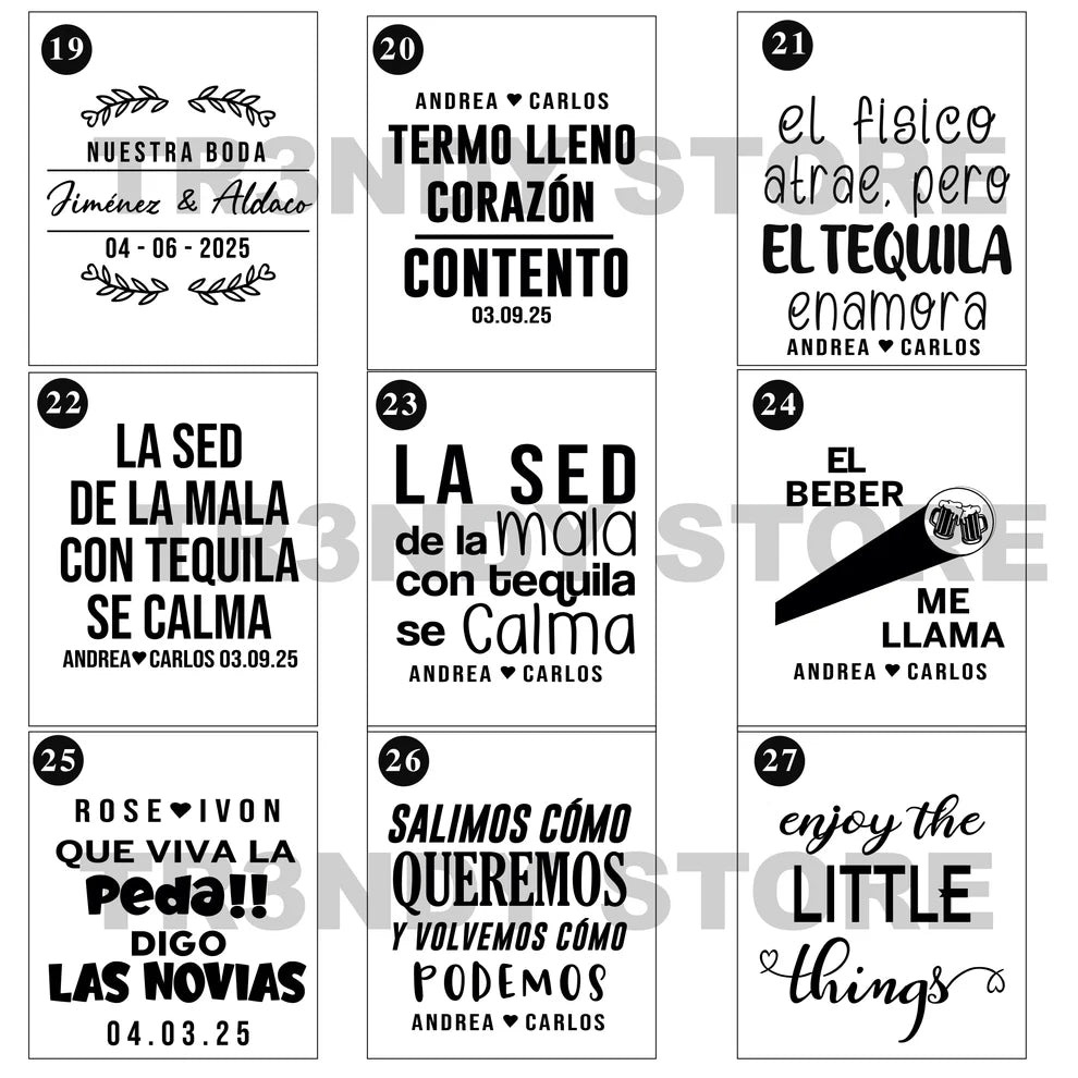 Paquete Integral para Boda | 100 Invitados · Vaso Drinking + Pantunflas