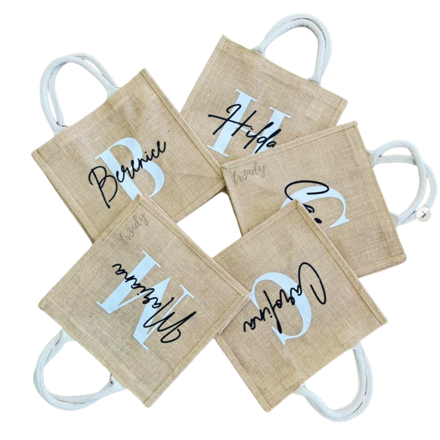 Bolsa despedida yute - Inicial + nombre