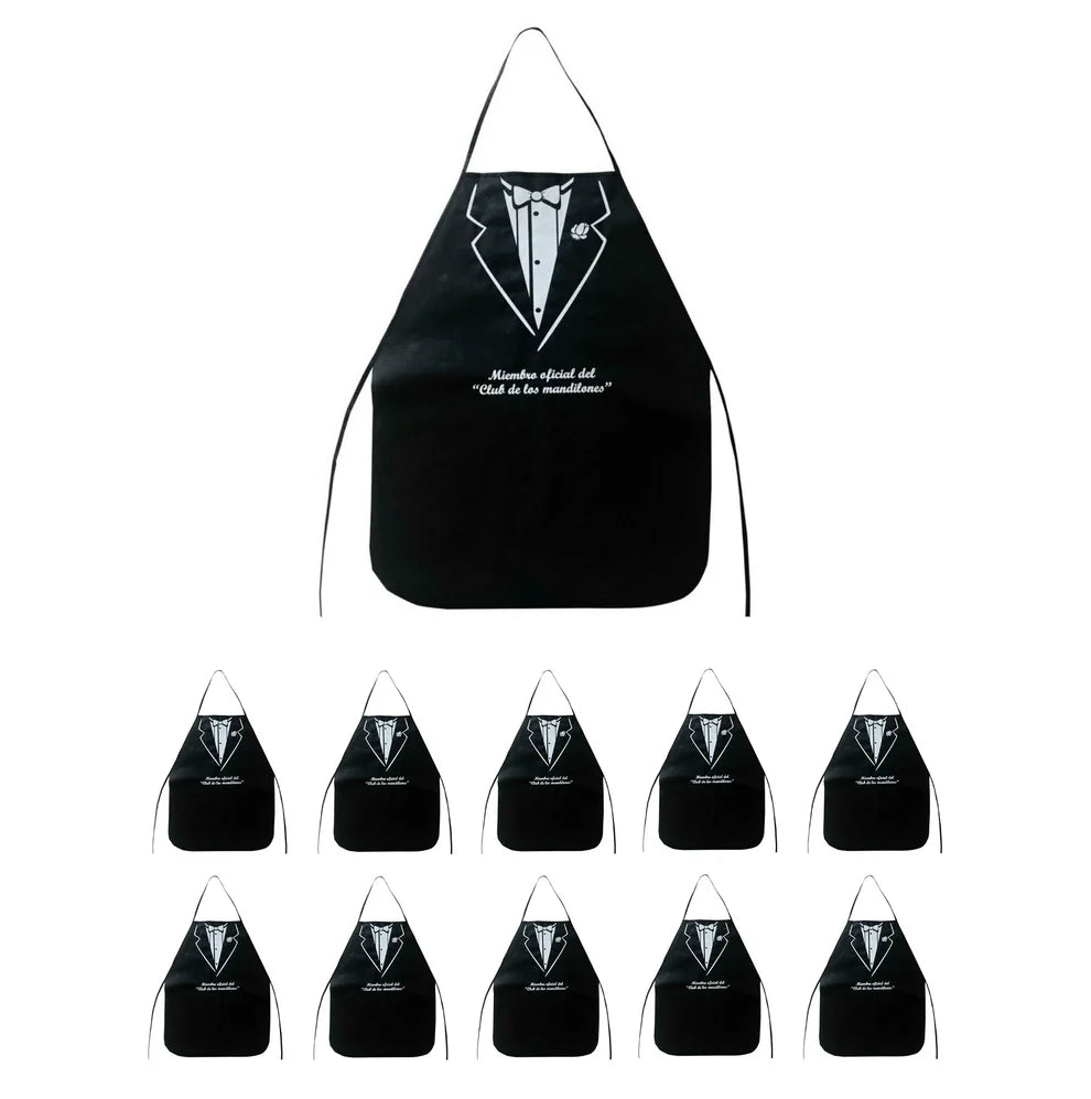 Mandiles para Boda Smoking Paquete 10 pzas