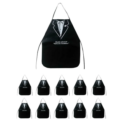 Mandiles para Boda Smoking Paquete 10 pzas