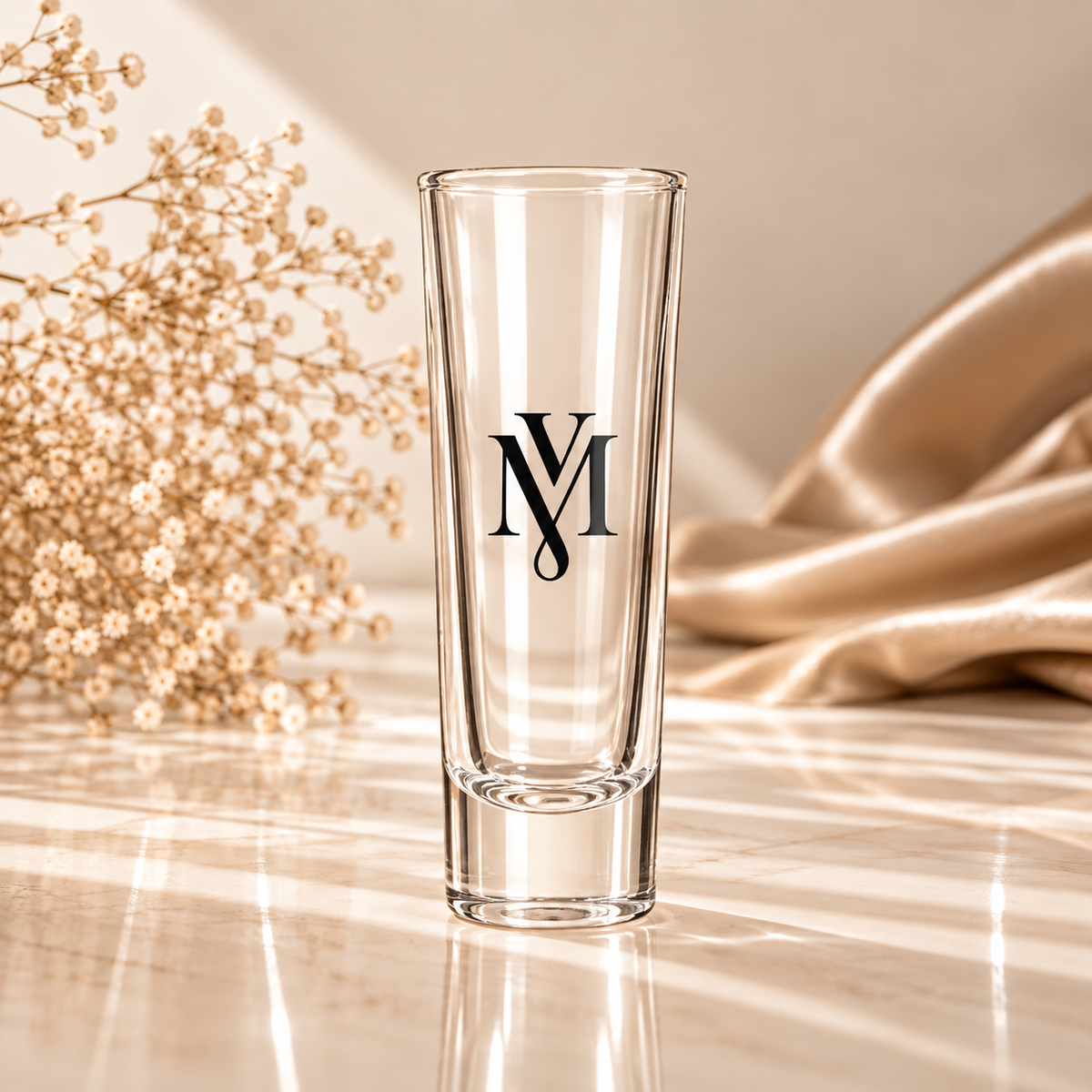 Vasos Caballito Personalizados para Boda | Recuerdo Elegante para Invitados 2oz/60ml