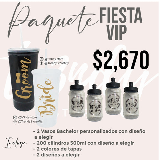 Paquete de boda Bachelord  200 invitados + vasos de novios 32oz   bachelord