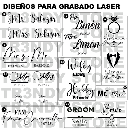Vaso Skinny Pet Personalizado para Invitados | Eventos & Bodas