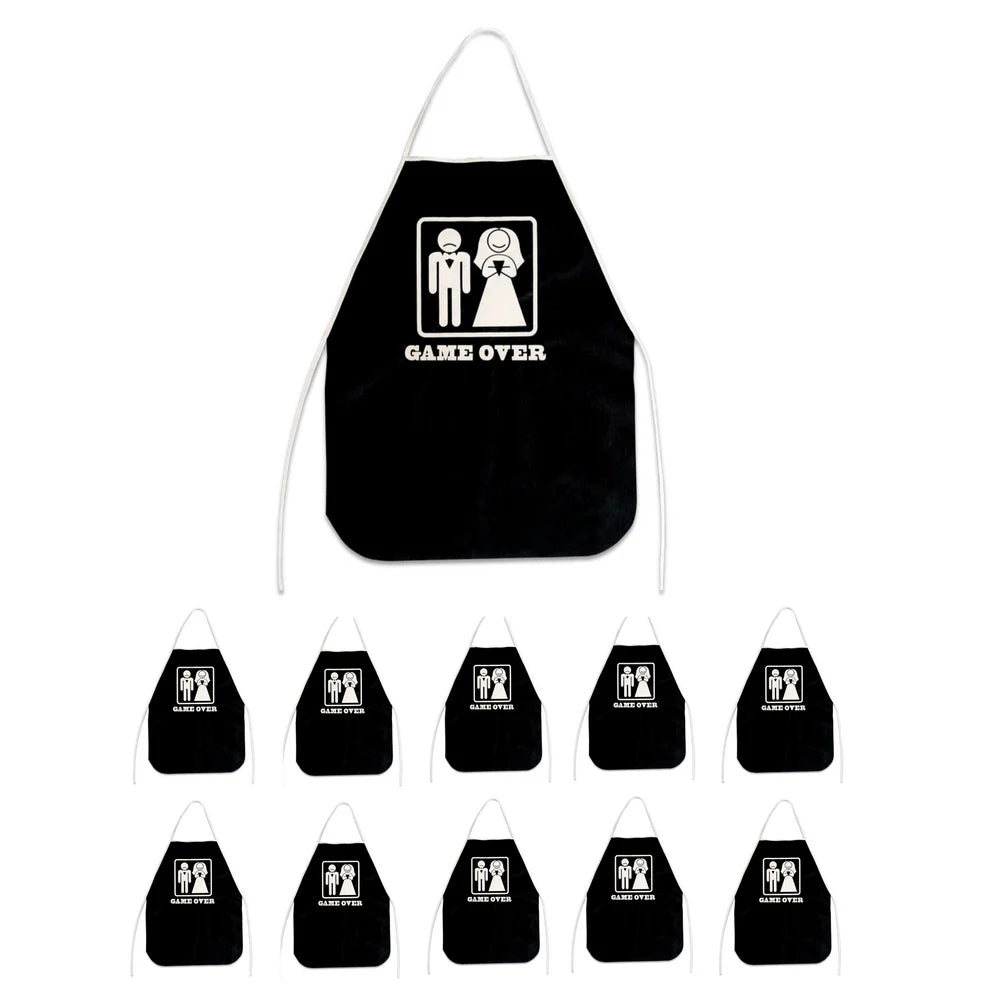 Mandiles para Boda GAME OVER Paquete 10 pzas