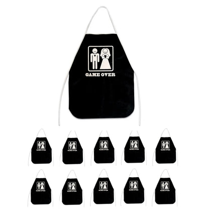 Mandiles para Boda GAME OVER Paquete 10 pzas
