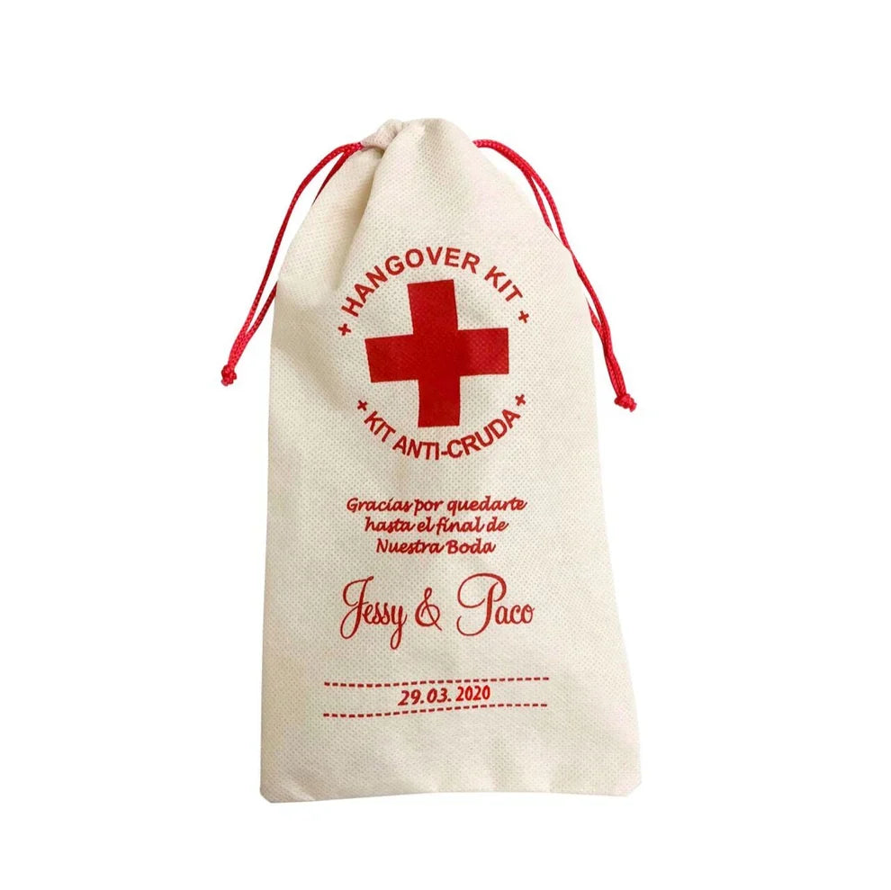 Paquete Integral para Boda | 100 Invitados · Vaso 500ml + Pantunflas + Kit Anti-Cruda