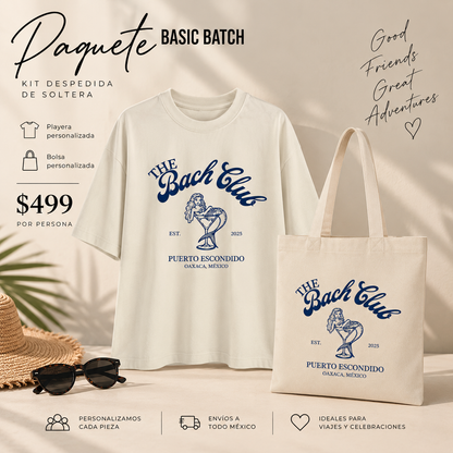 Kit Despedida de Soltera Playa | Playera + Bolsa Personalizadas · Basic Bach
