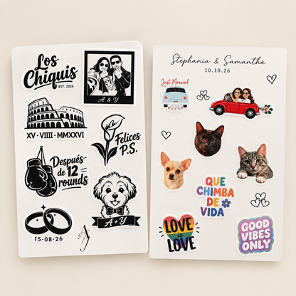 Plantilla Stickers Personalizados para Vasos