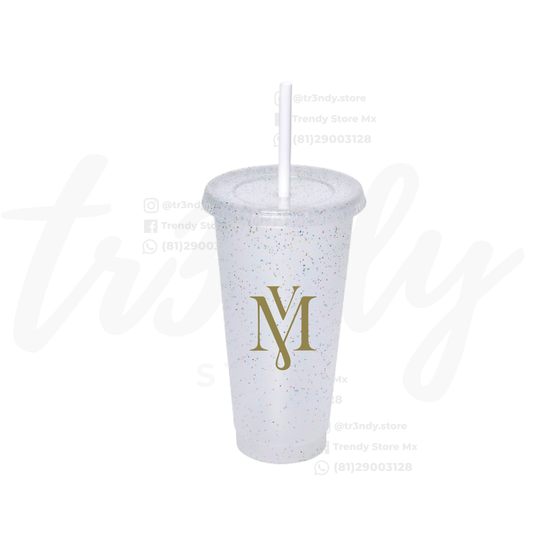 Vaso Personalizado para Boda 24 oz con Popote
